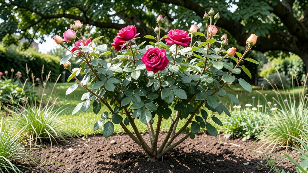 Ferdinand Pichard Rose Bush: Year-Round Bloom Revival Through Pruning Mastery