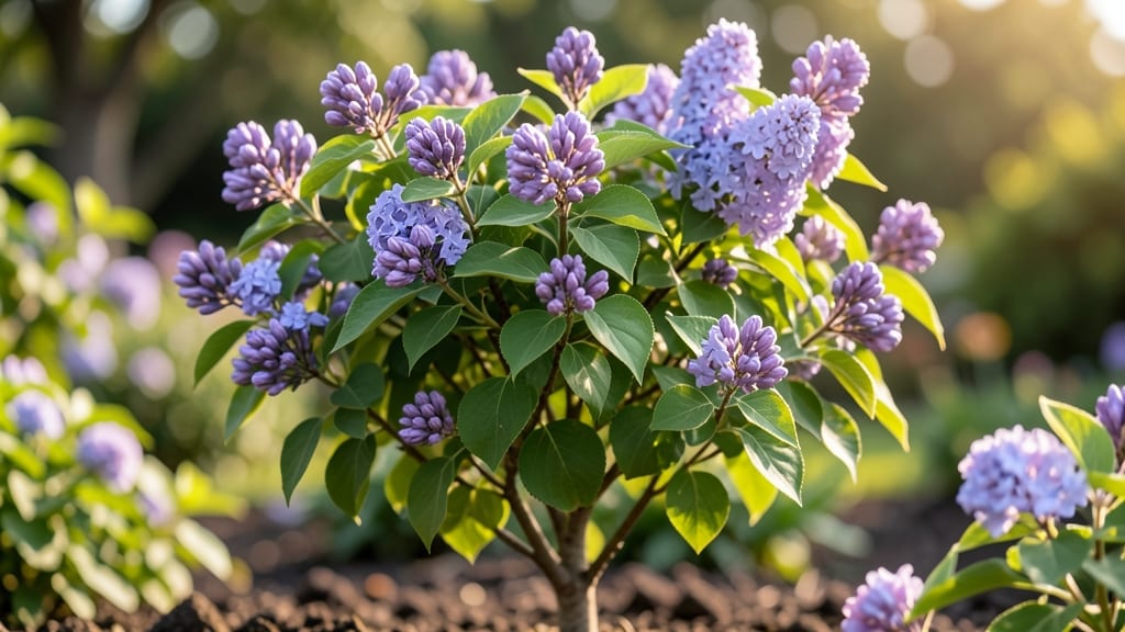 Dwarf Lilac Bushes with Fragrant Blooms