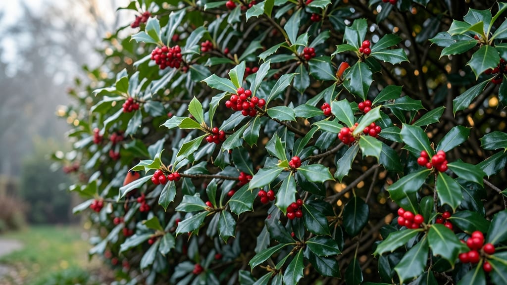 Holly Bushes for Year-Round Color and Wildlife Support