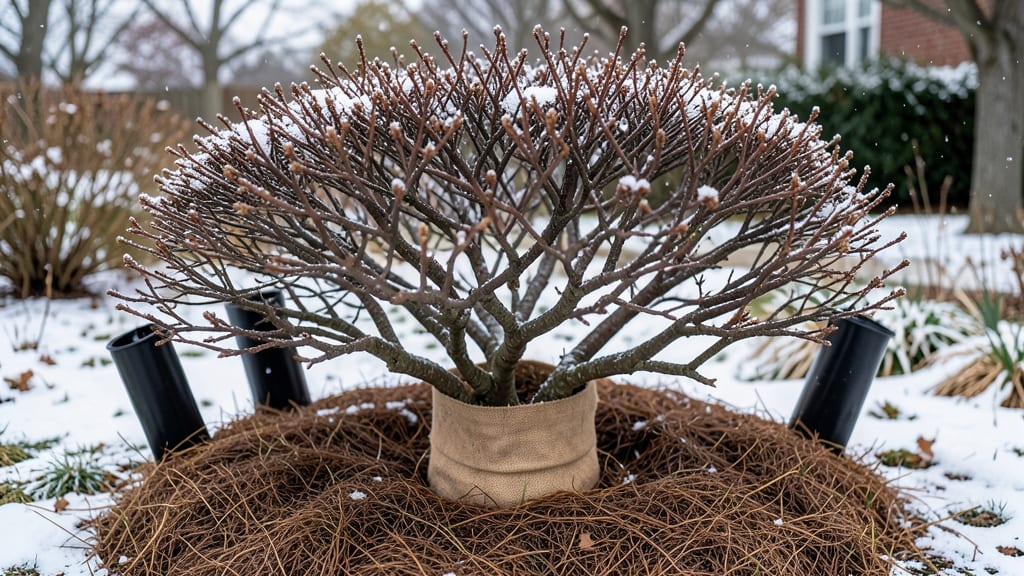 Bush Protection From Snow: Layered Barrier System for Winter Survival