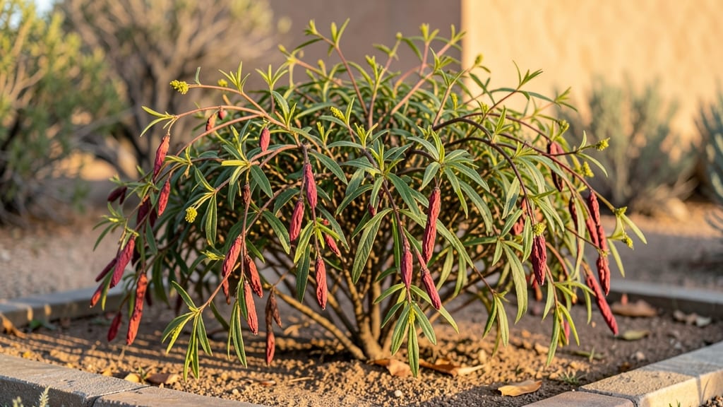Green Hopseed Bush Arizona Growing Guide: Drought-Resistant Shrub Thrives in 100°F+ Heat