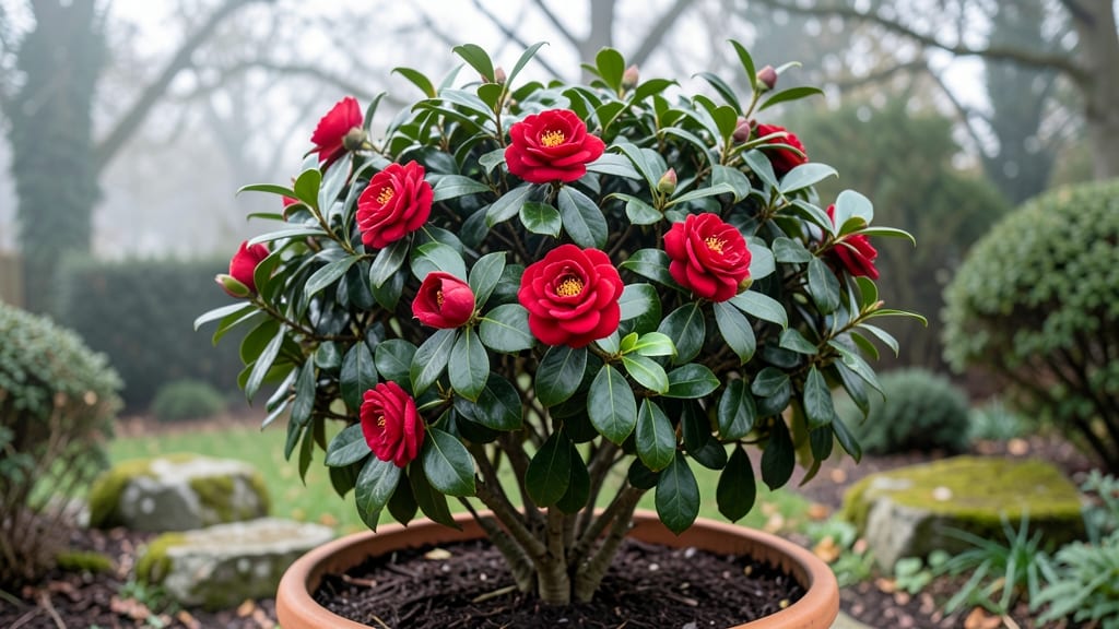 Yuletide Camellia Bush Growing Guide: Late-Winter Pruning for Abundant Spring Blooms