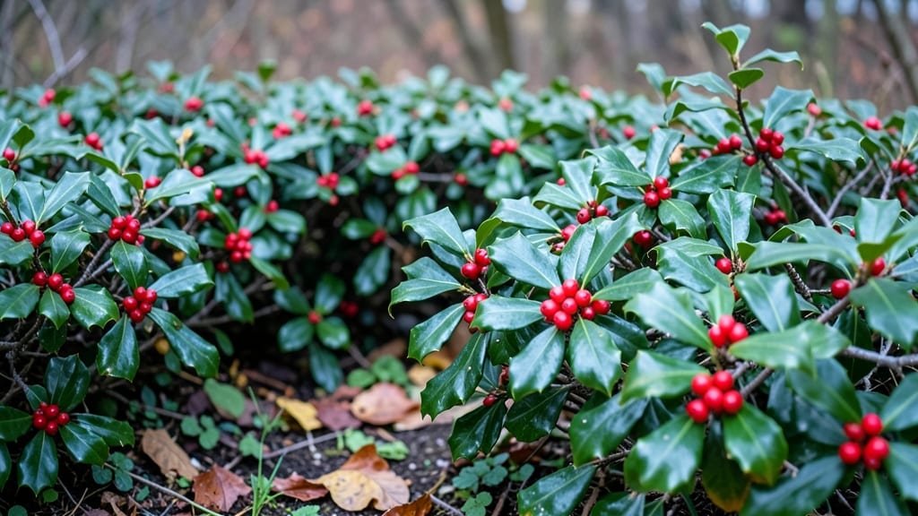 Holly Bushes for Year-Round Structure