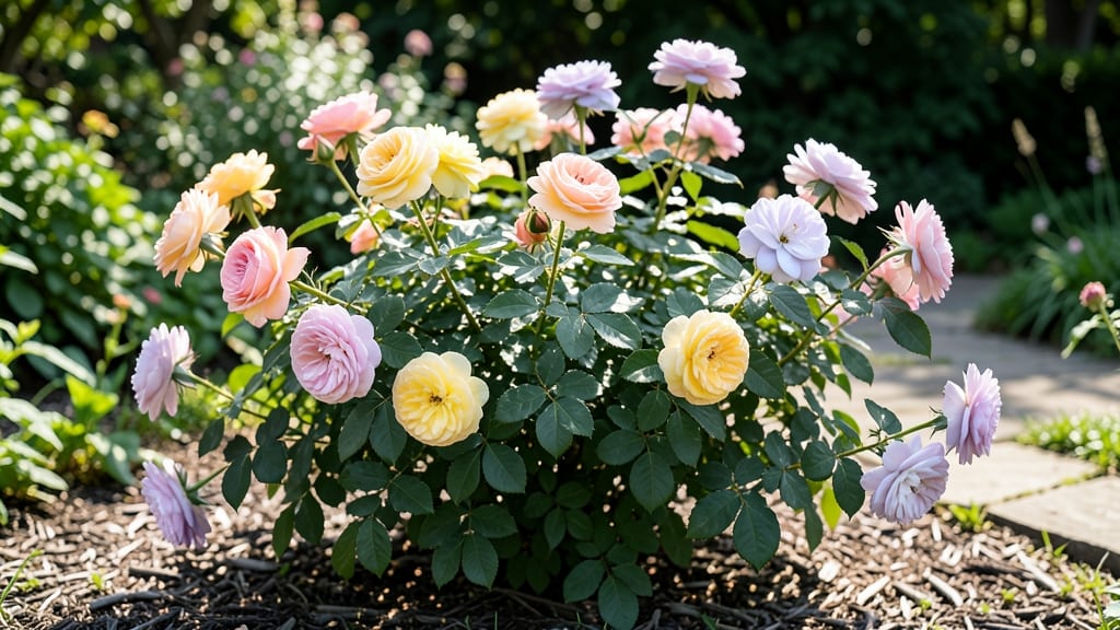 Rainbow Rose Bush Plant: Year-Round Color With Minimal Pruning Effort