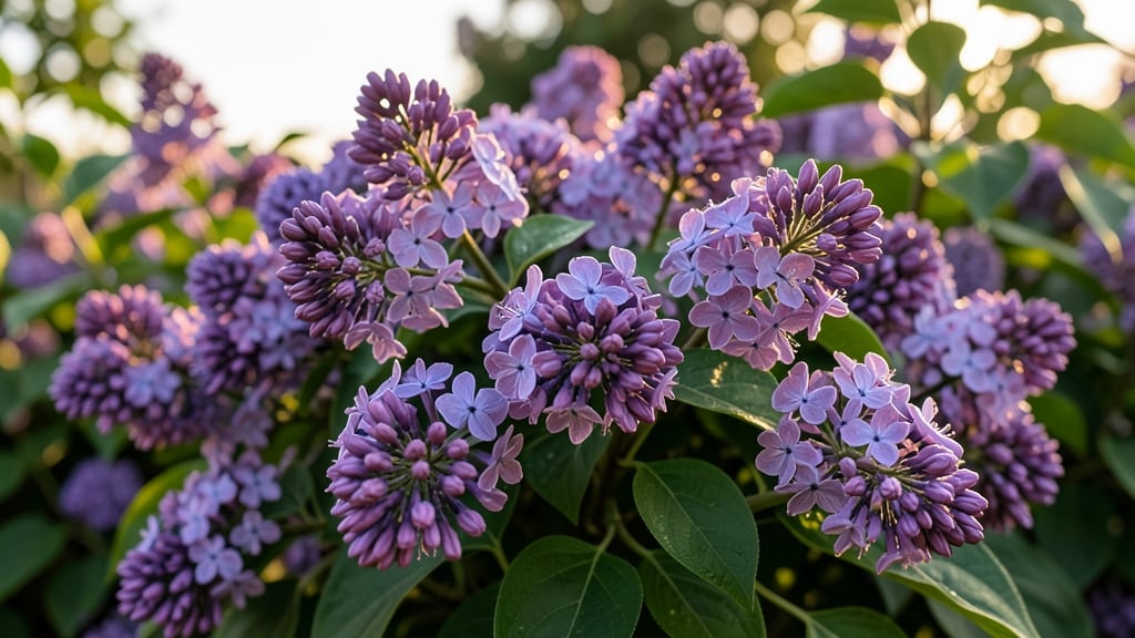 Dwarf Lilac with Purple Blooms