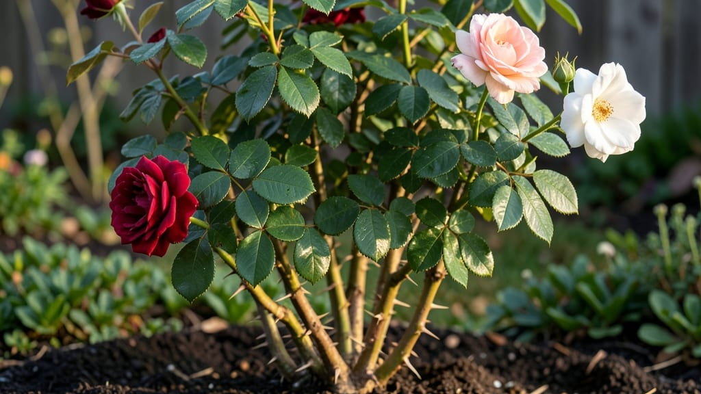 Rose Bush Stand: Three-Cut Method for Bushier Blooms