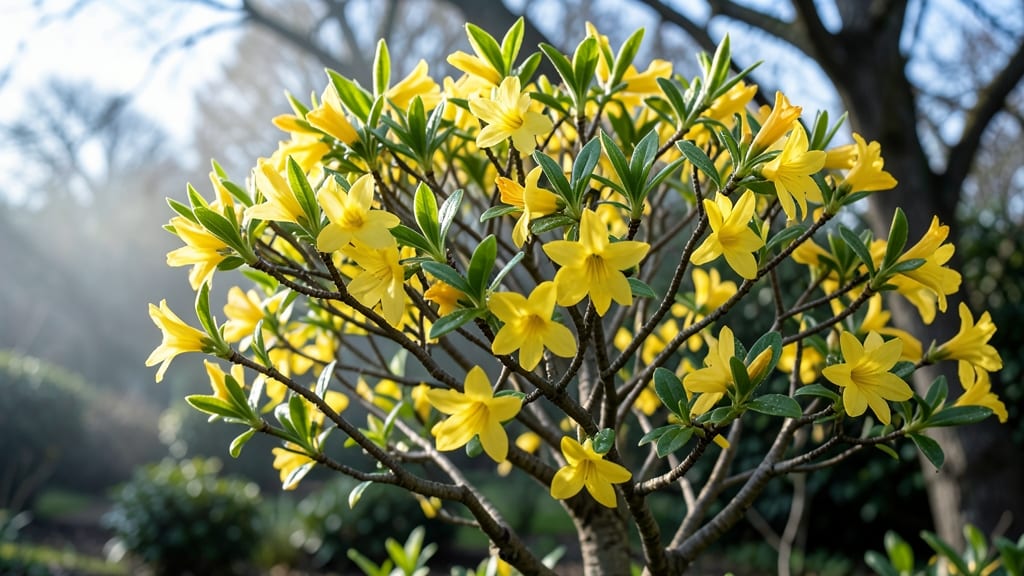 Forsythia Yellow Spring Screening