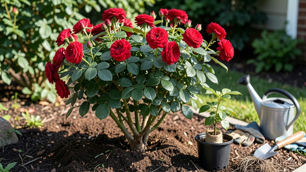 Transplanting Knockout Rose Bush: Year-Round Color With Foolproof Technique