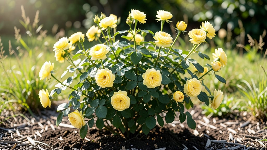 Japanese Yellow Rose Bush Growing Guide: Fragrant Year-Round Blooms With Precision Trimming